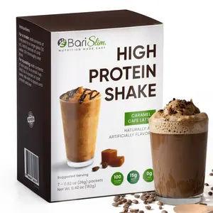 High Protein Shake - Delicious & Nutritious Meal Replacement Shake - Low Sugar & Carb - Carmel Caffe Latte
