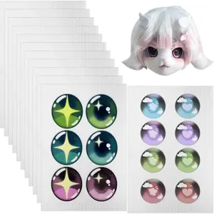 12 Pcs Fursuit Eye Mesh, 0.5Mm Waterproof Printable Mesh Fabric for Mask Eyes, 7.87X11.81 Inch White PVC Eye Mesh for Furries Cosplay, Props, Fursuits, Craft Making YSSPPOY