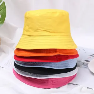 Foldable Bucket Hat Unisex Women Outdoor Sunscreen Hat Pure Color Fishing Hunting Cap Men Basin Chapeau Beach Cap