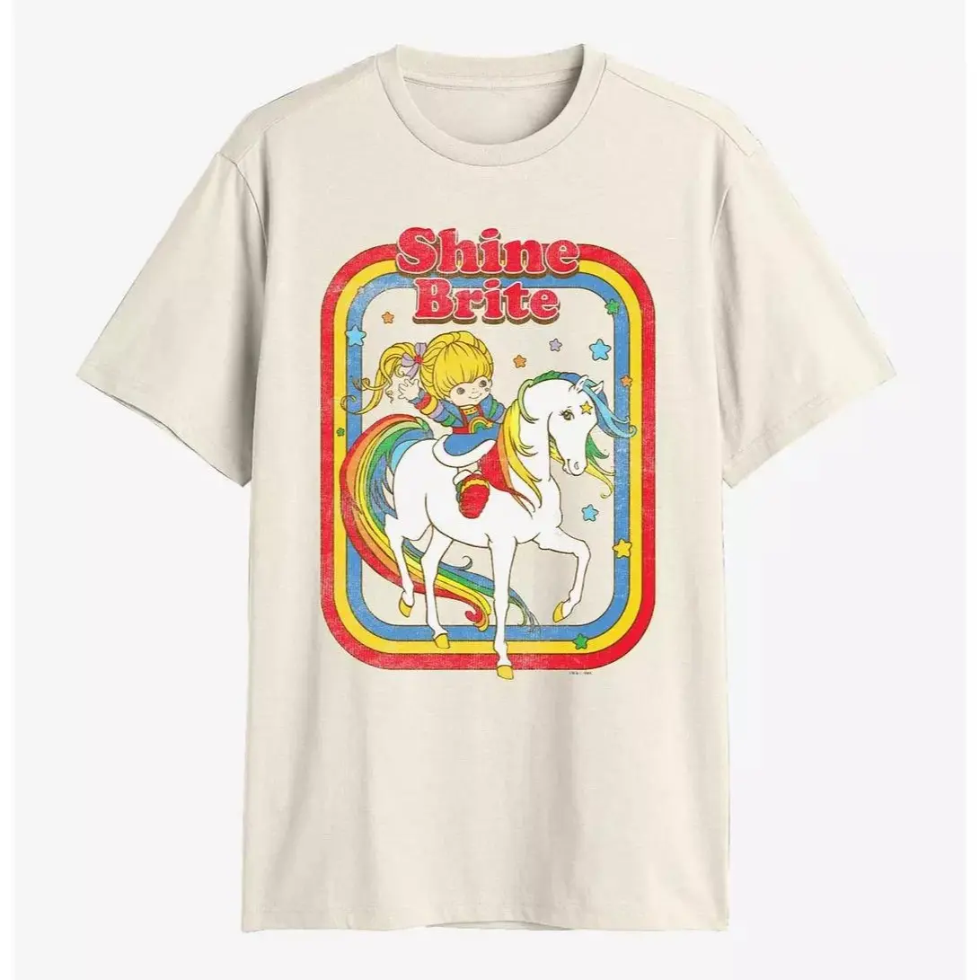 Rainbow Brite Shine Brite Comfort Color T-Shirt, Vintage Cartoons Shirt, Vintage Cartoon Friends Nostalgia Shirt, Friends 80's Cartoon Characters Rainbow Shirt