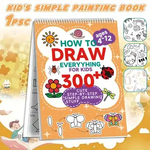 Step-By-Step Drawing Tutorial Book, Simple Cute Patterns, Perfect Gift for Kids, Ideal for Beginner Artists, Creative Painting Guide, Activity Books