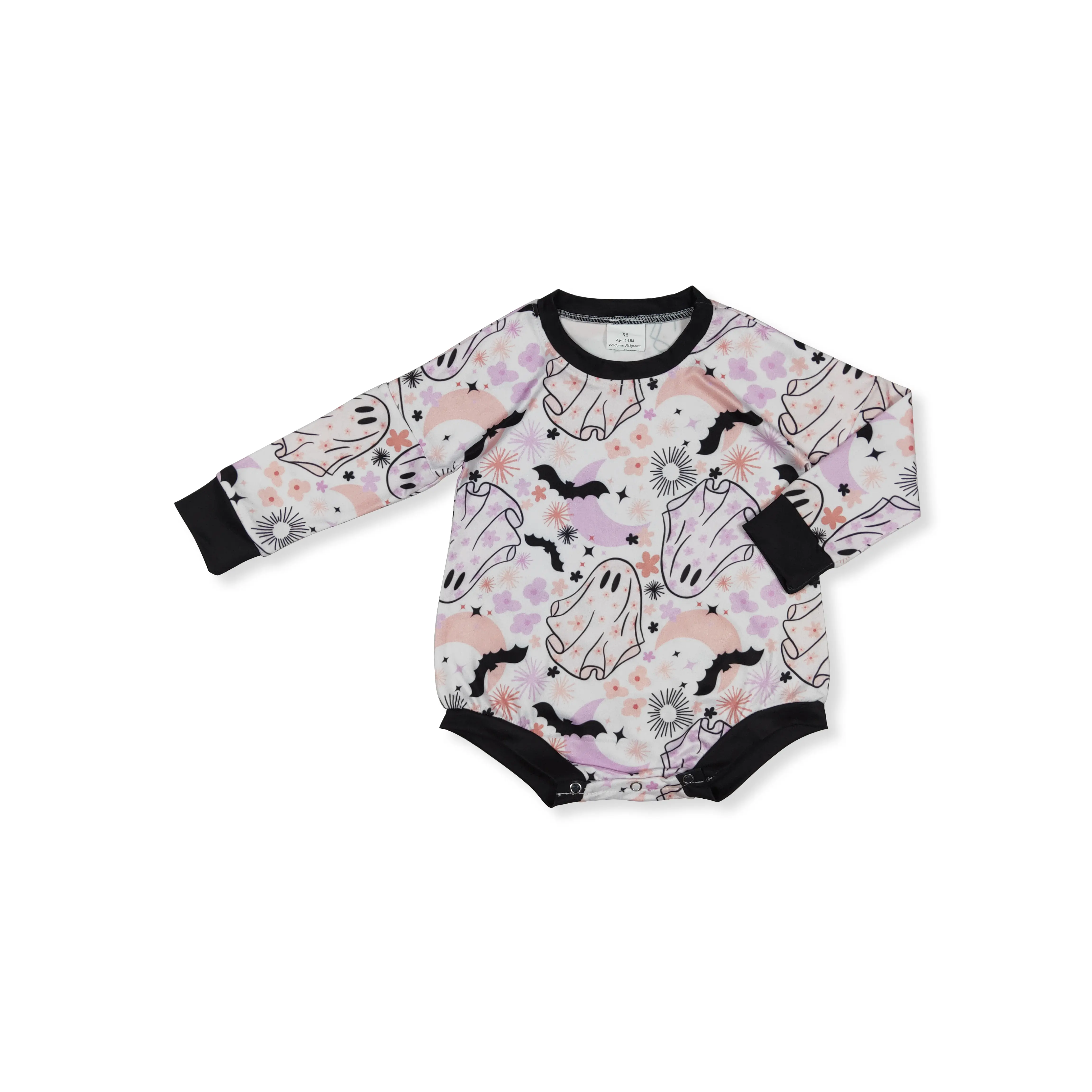 Baby Girl Clothes Toddler Onesies Halloween Cute Print Long-Sleeve Body Suit