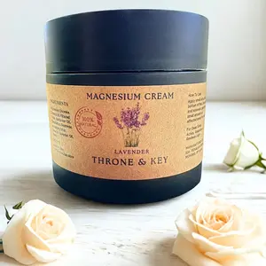 Throne & Key Organic Magnesium Lavender Cream for Deep Sleep & Relaxation Daily Moisturizer Nourishing Soothing Hydrating Shea Butter