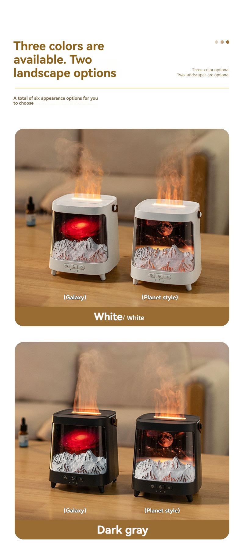 Simulated Planet Galaxy Aromatherapy Diffuser Home Use Multicolor Flame Fragrance Machine USB Humidifier