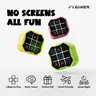GiiKER 3-in-1 Screen-Free Tic Tac Toe Board Toy - Portable Gobblet Block & Cover Play Set with Adaptive AI, Family Fun, Party Game, 1-4 Players, Road Trip Screen Time Alternative Gift