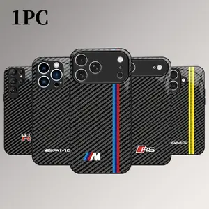 for iPhone 17/16/15/14/13/12/11 air/pro/promax/plus Carbon fiber texture mirror mobile phone case glass case 995 Protective Phone Cover