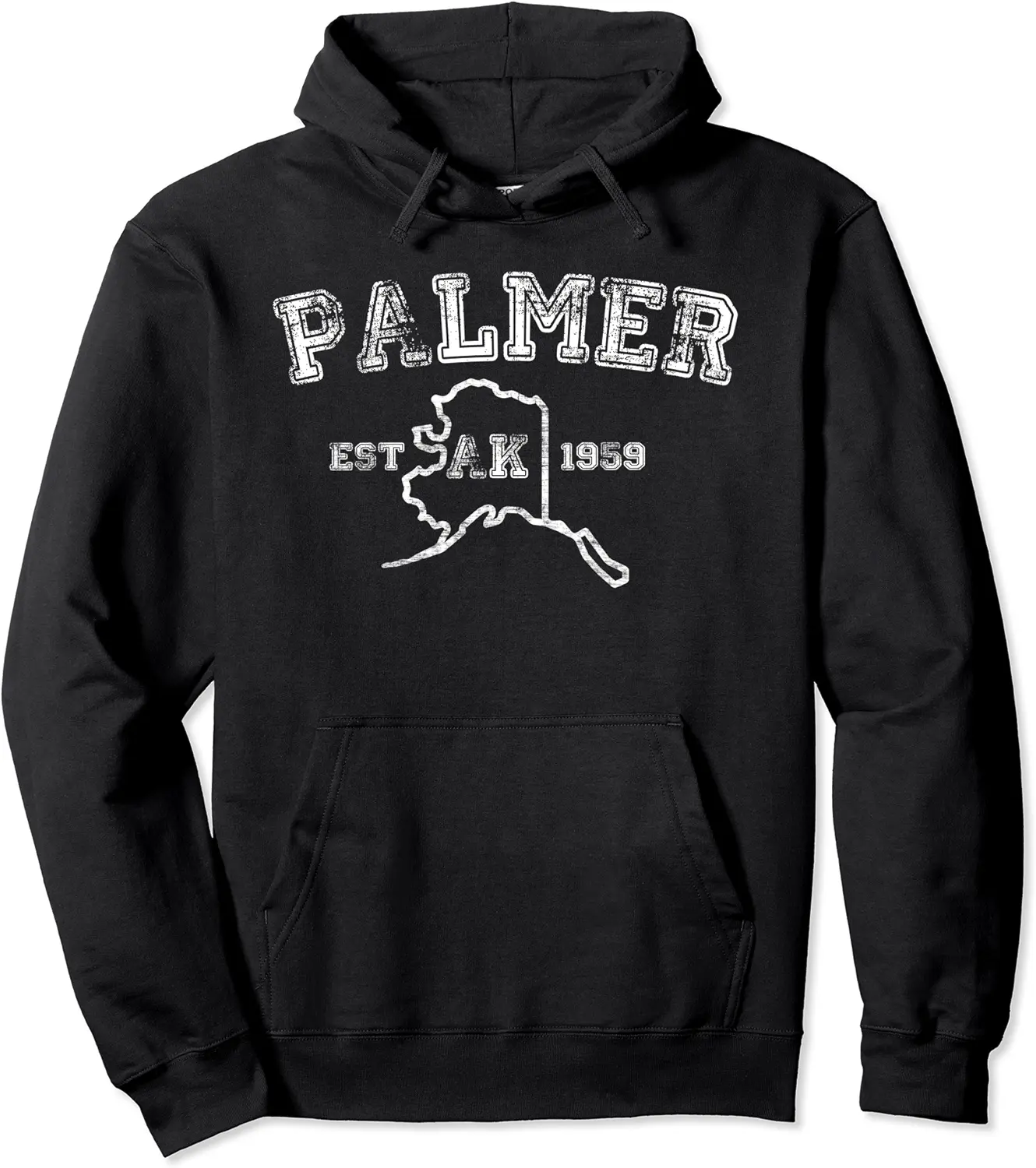 Palmer Alaska, Alaskan Eskimo Native Land Polar Bear Moose Pullover Hoodie - Gabriellef Shop 37B09KBDXJMY