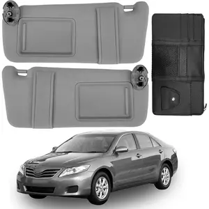 fit for Toyota Camry Sun Visor Replacement, fit for 2007 2008 2009 2010 2011 Toyota Camry and Hybrid Without Light, Driver&Passenger Side, 74310-06750-B0 74320-06780-B0 (2PCS-Gray)