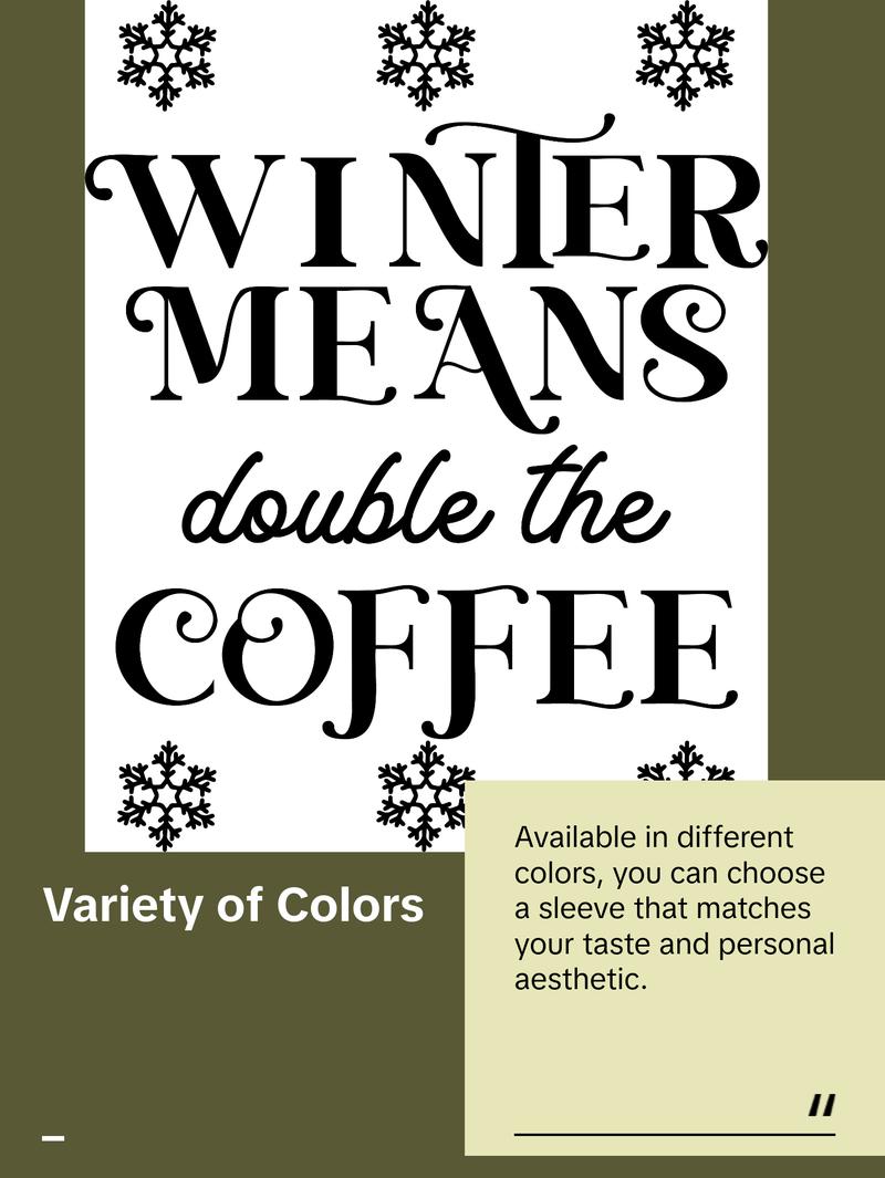 Humorous Winter Laser Engraved Sleeves Humorous Winter Laser Engraved Sleeves