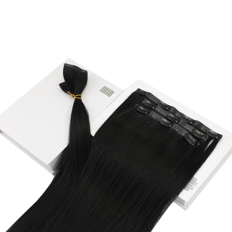 Sunny Seamless Clip in Hair Extensions PU Weft Human Hair Clip in Extensions for Women