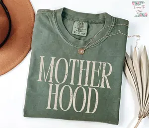Comfort Colors Motherhood Shirt, Trendy Mama T-Shirt, Mom Life Tee, Oversized Graphic Shirt, Cool Mom Club Tee, Cute Gift for Moms