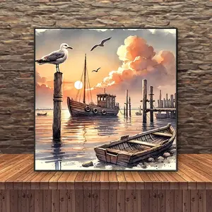 Beginner-Friendly 5D Diamond Painting Kit, Mosaic Craft Set, Round Full Drill Gem Art Decor Gift for Home Wall Decoration, Diamond Art Tools