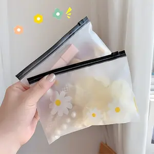 10pcs Cute Daisy Zipper Bags: Perfect for organizing cosmetics, hair accessories, and travel essentials - PVC, durable, travel storage items, Zipper Pouches