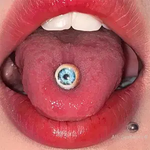 1 PC Stainless Steel 14G Tongue Rings Barbell Glowe Tongue Barbell Jewelry For Women Piercing Tongue Piercing