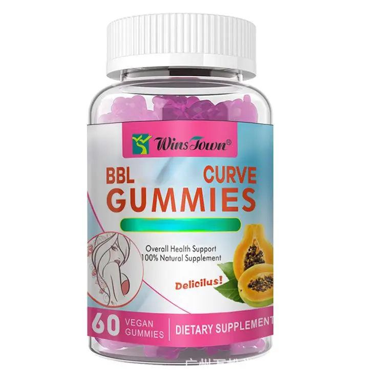 Wins Town Natural Inner Glow & Balance Dietary Supplement Gummies - Plant-Powered Edible Healthcare Beauty Supplement with Fenugreek, Maca for Holistic Radiance, 60 Count, Vegan, Edible Healthcare Supplement