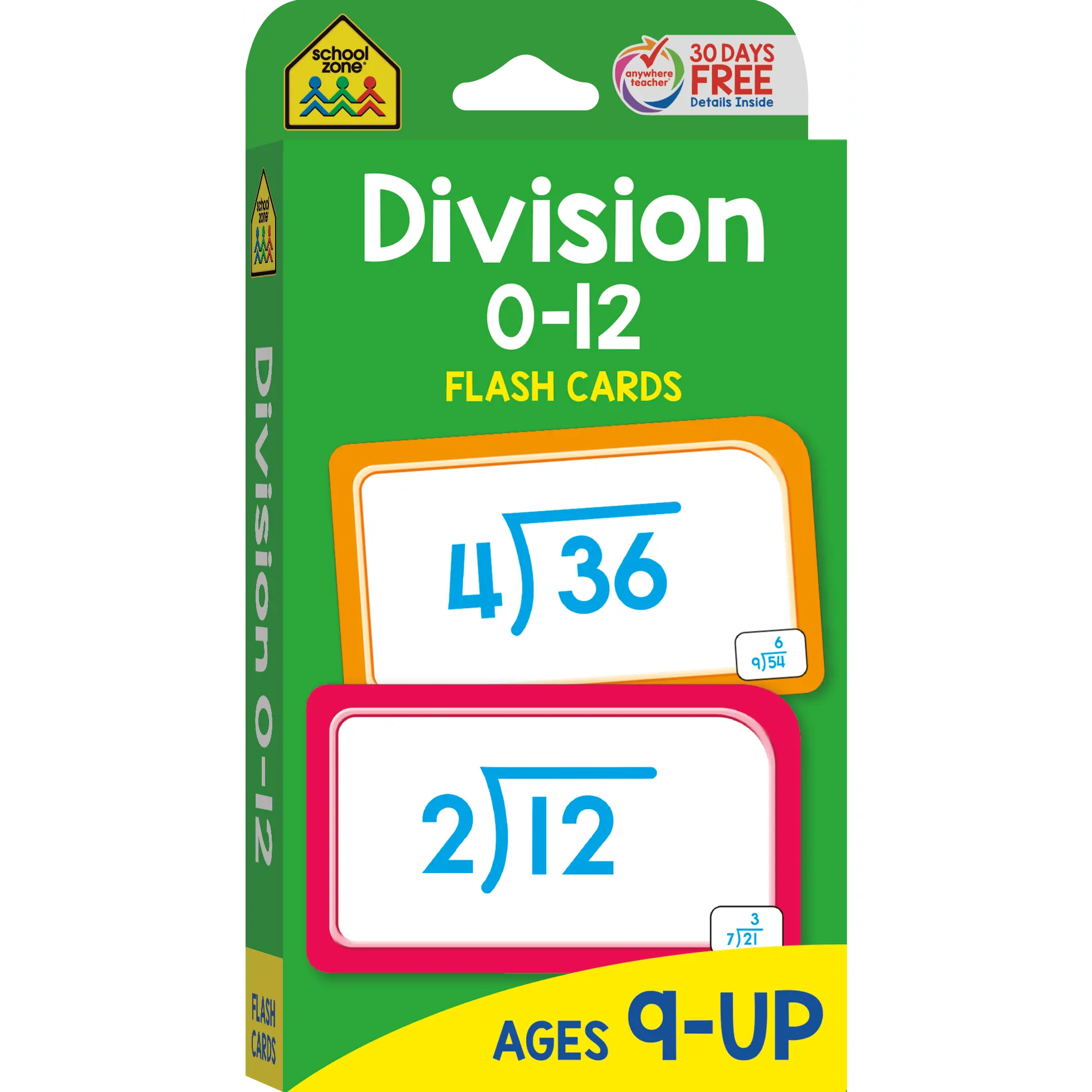 Division 0-12 Flash Cards