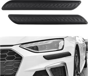 PCS Rubber Car Bumper Guard,AntiCollision AntiScratch Car Rear Bumper Protector Strip,Universal Car Bumper Protector Guard Car Exterior Accessories for Cars Trucks SUVs (Black)
