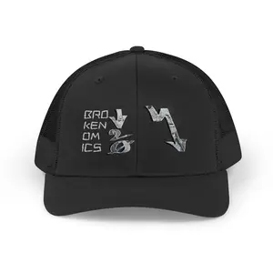 Brokenomics Crypto Trucker Cap - Crypt Apparel Distressed Arrow Graphic Snapback