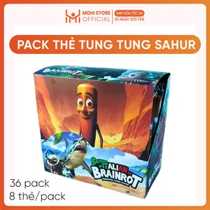 Tung Tung Sahur Collectible Anime Card Box Set – 36 Mystery Packs, Premium Color Box Edition