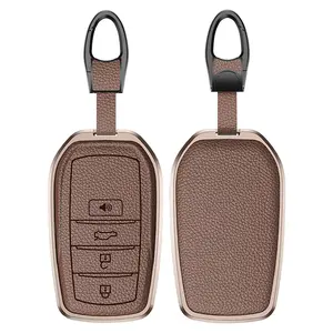 for Toyota Key fob Cover,case with chain,Tpu 360 Degree Protection Key Case compatible with 2021-2025 2026 Venza,RAV4 Prime,Sienna,Land Cruiser,Fortuner,Mirai,