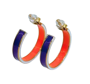 Clemson 50/50 Enamel Hoops