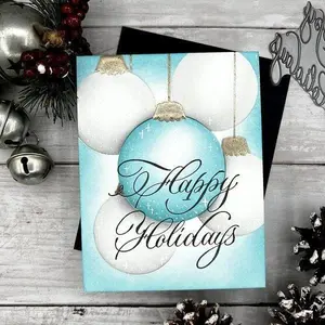 Copperplate Happy Holidays Press Plate by Paul Antonio