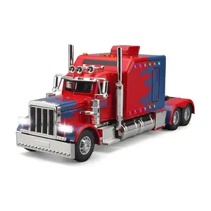 1:24 Metal Truck Model Toy, Zinc Alloy Pressed Car, Birthday Gift for Boys over 3 Years Old, Sound & Light Features, Pull Back Action