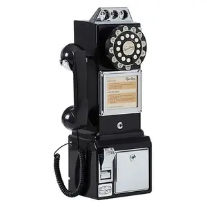Rocket American Retro 1950's Payphone with Coin Bank (Blank)
