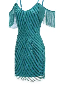 ZAPAKA Off the Shoulders Sexy Homecoming Dress with Sequins