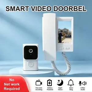 Video DoorPhone System, Outdoor Camera Telephone, Wired Video Intercom Doorbell Kits, Paired With One Click, Infrared Night Vision, Two-Way Audio, No need WiFi and APP, low power consumption, long standby time,DoorPhone Telephone Style for Home/Office