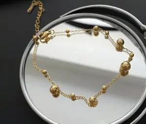 Steady Anklet 18K Gold-Plated Waterproof Tarnish Free Jewelry chic