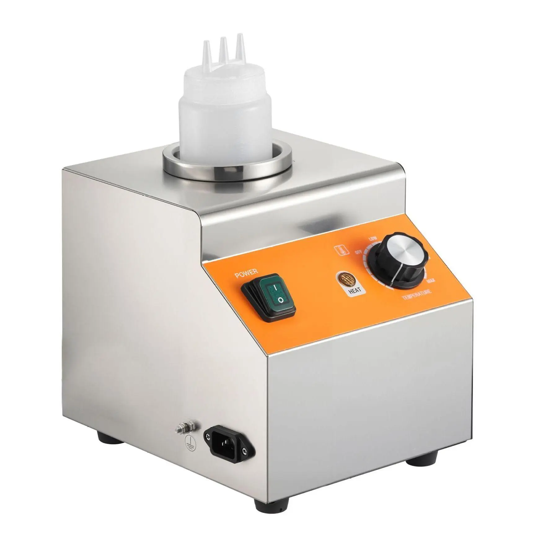 Electric Cheese Warmer 0.8L,  Fudge Warmer, Adjustable Temp 86-185F, Commercial Sauce Dispenser for Nacho Cheese, Caramel,  Fudge - Square Default