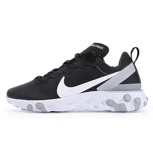 Nike React Element 55 Black and White Athletic Shoes for Men and Women with React Cushioning Technology Trending Shoes, House White Official Shoes to Get / Maison Mihara Verifiable, with credentials and supporting global authentication