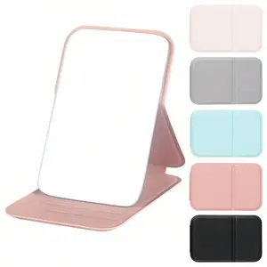 Foldable Portable Makeup Mirror with Stand, Travel Mirror, Portable Trifold Mirror, Beauty Essentials, Desktop Mirror, Small Foldable Style, Women/girls Gift