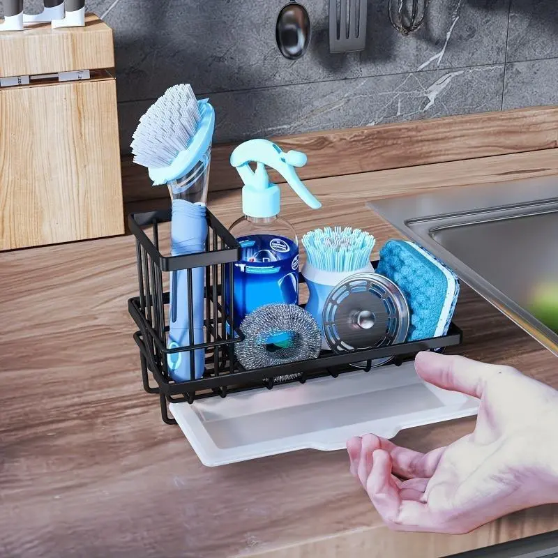 1pc Sponge Holder For Kitchen Sink, Drain Rack, Sink Storage Rack