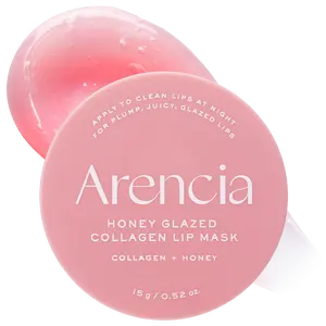 [Arencia Official] Honey Glazed Collagen Lip Mask, Plump, Juicy Lips with Lasting Hydration, 0.52oz