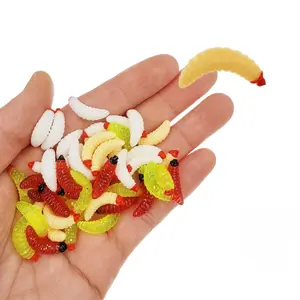 Glow in The Dark Soft Lure Set - 2" 0.38g Bio-Realistic Grub Shrimp Baits, Fluorescent Waterproof Design for Saltwater Freshwater Night Fishing. Ideal for Bass, Trout, Walleye in Ocean, River, Lake. All-Weather High Sensitivity Soft Lures.