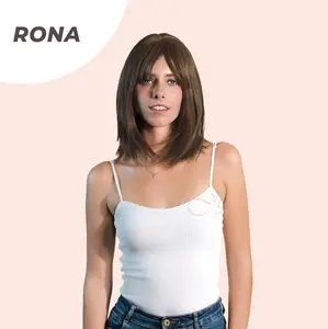 JBEXTENSION 14 Inches Brown Wig With Bangs RONA JBEXTENSION 14 Inches Brown Wig With Bangs RONA