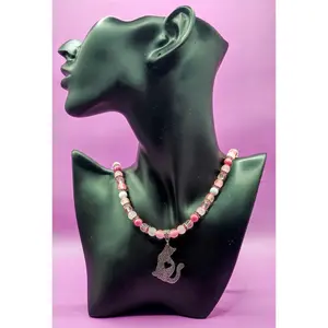 Pink Cat Necklace