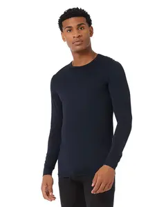 32 Degrees Men's Lightweight Baselayer Crew Top | Long Sleeve | Form Fitting | 4-Way Stretch | Thermal, Stormy Night, X-Large