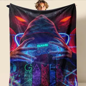 Flannel Blanket |Soft Flannel Game Throw Blanket, Perfect Gaming Gifts For Boys Girls Kids Teens Son Husbands Men Boyfriends, Ideal For Sofa Bedroom Home Decor| Home & Gift