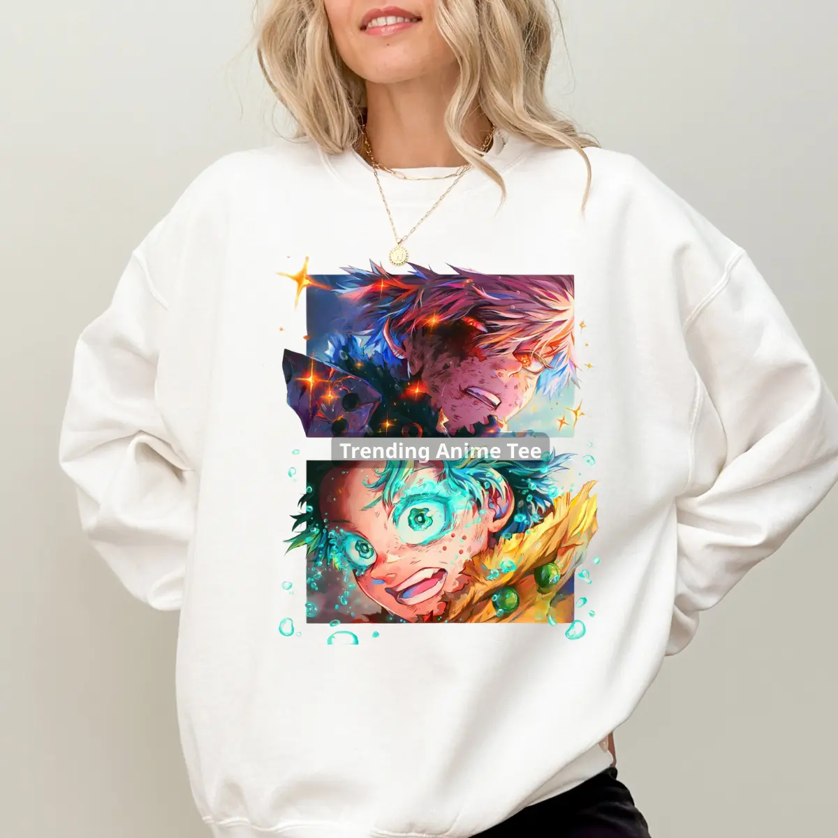 Bakugo x Izuku MHA Sweatshirt,  My Her0 Academiia Vintage Shirt, Anime Tee, Gift For Anime Fans, For Men, For Women