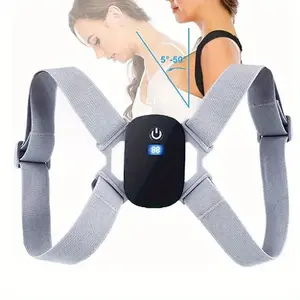 Adjustable Smart Posture Corrector with Vibration Alert - Wireless Posture Trainer for Office & Gym, Rechargeable Back Support Belt for Men & Women, Hand-Washable in Pink/Gray/Black