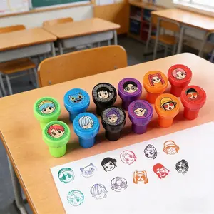Demon Hunters Stamp Set, 12 Pieces Cute Cartoon Design, DIY Craft Kit, Ideal for Kids' Journaling and DIY Crafts, Perfect Gift and Stationery, Diy Kits