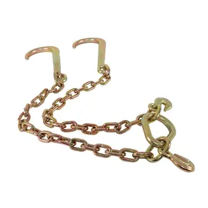 Findmall 5/16" X 2' G70 Tow Chain J-Hooks V-Chain Flatbed Truck Rollback Wrecker Carrier