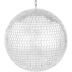 Father's Day Gift VEVOR Mirror Disco Ball, 12 Inch Mirror Ball with Hanging Ring, Lightning Disco Ball Party Decorations, Ideal for DJ Club, Stage, Wedding, Birthday, Christmas, New Years Celebration