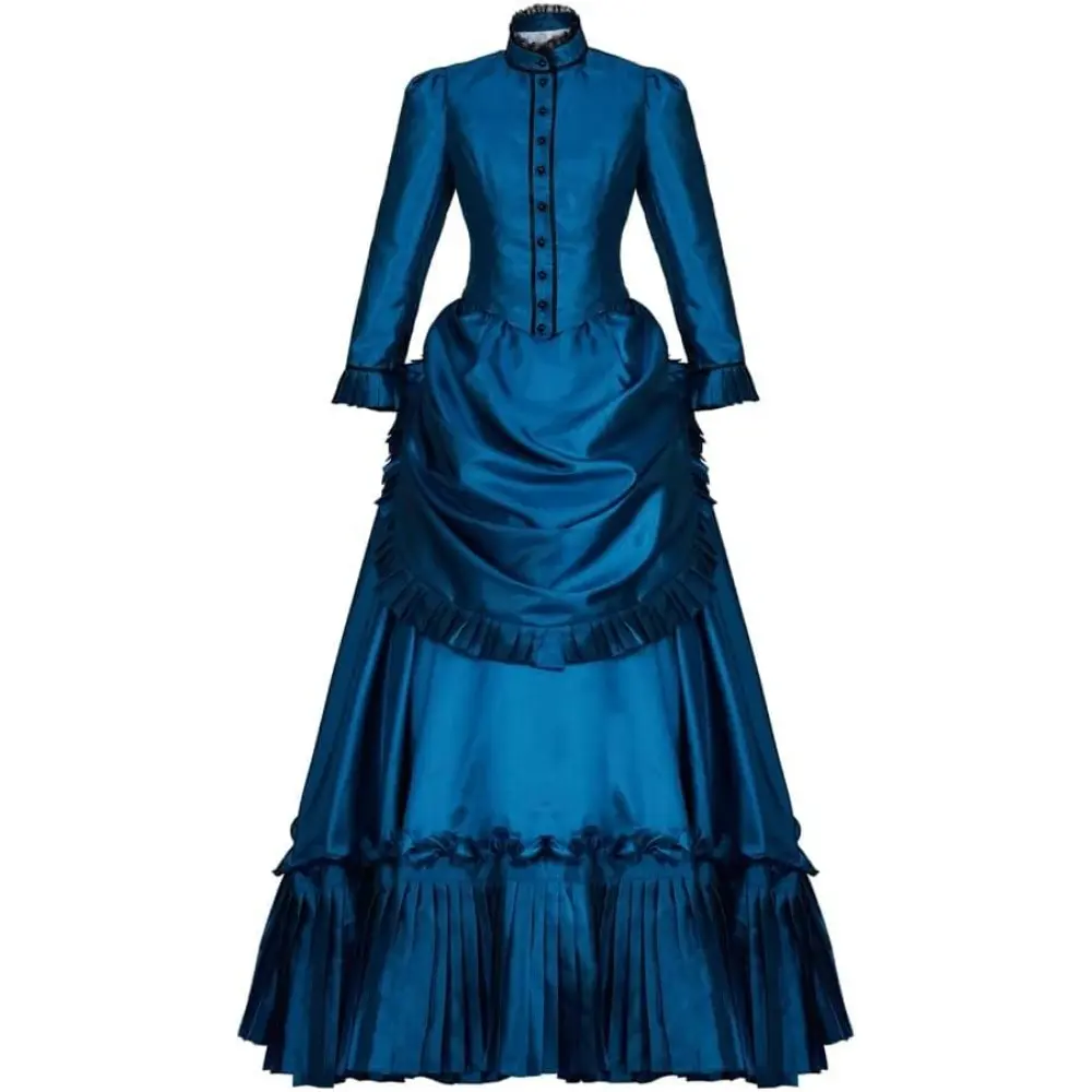 Victorian Bustle Gown for Women, Hetty-Inspired Vintage Southern Belle Costume with Lace for Civil War Romance, Fashion, Formal, Elegant, Lady, Clothes, Ball, Fabric, Garment, Hip, Comfortable, Xxxl, Floor-Length, Ball Gown
