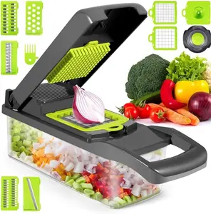 Vegetable Chopper with Container - Multifunctional Vegetable Cutter, Veggie Chopper, Onion Cutter, Kitchen Choppers and Dicers, Fruit and Vegetable Chopper