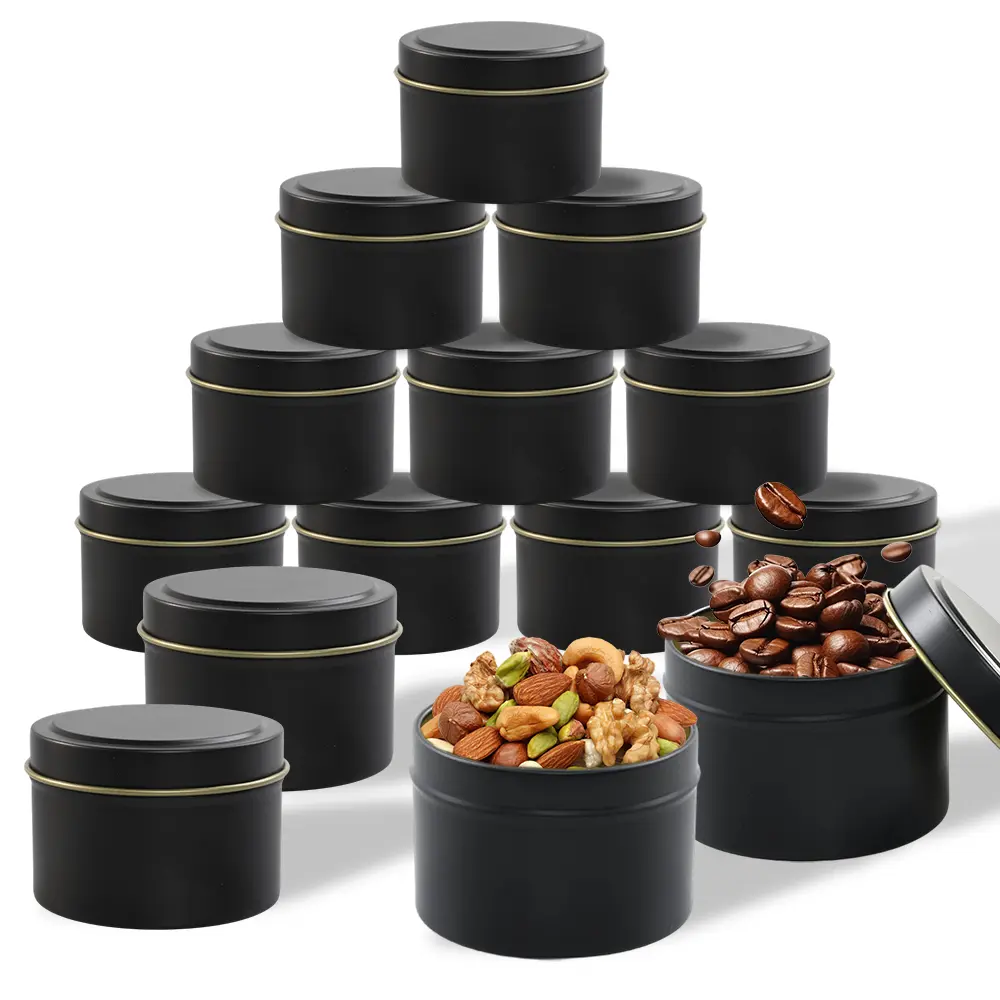 12pcs 4oz Candle Jar 65x45 Aromatherapy Straight Tube Gift Tea Metal Tin Can for Storage Organization Durable Tinplate Metal with Sealed Lids Multipurpose Use Canister