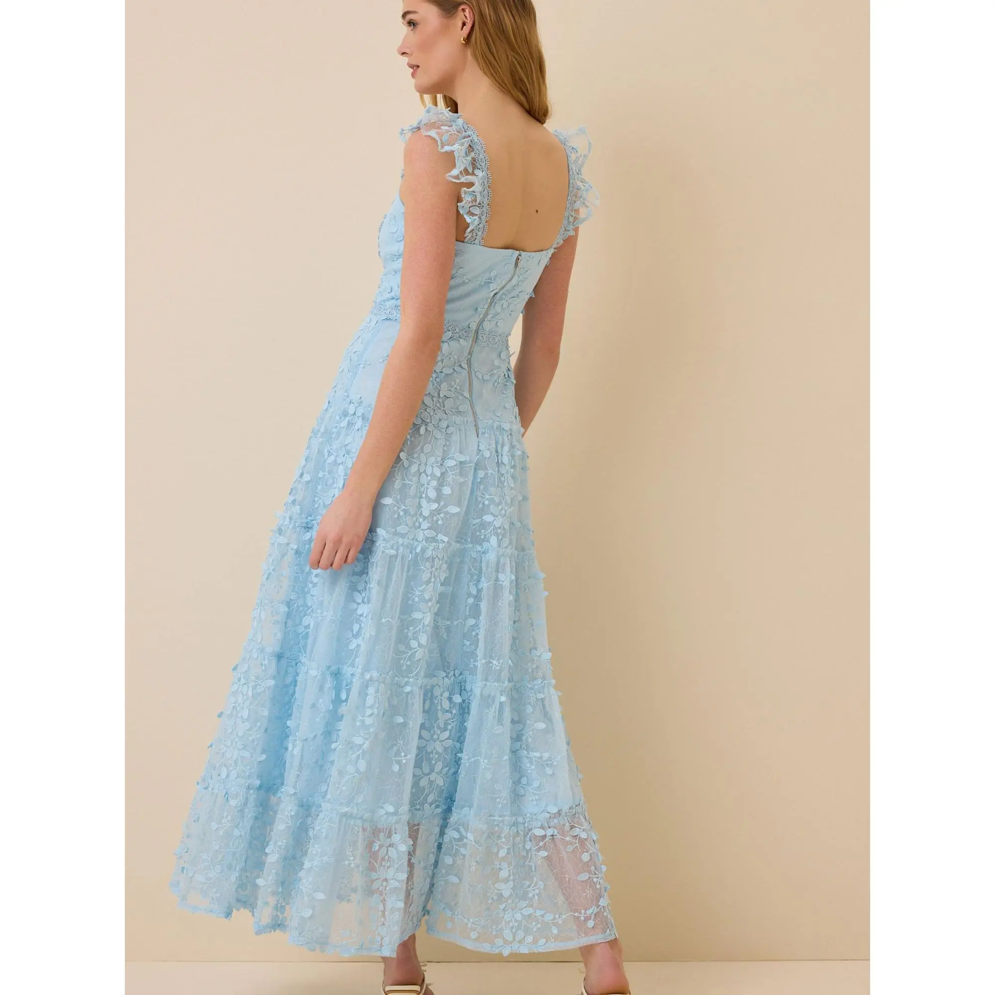 Kallie Lace Tiered Maxi Dress - TikTok Shop